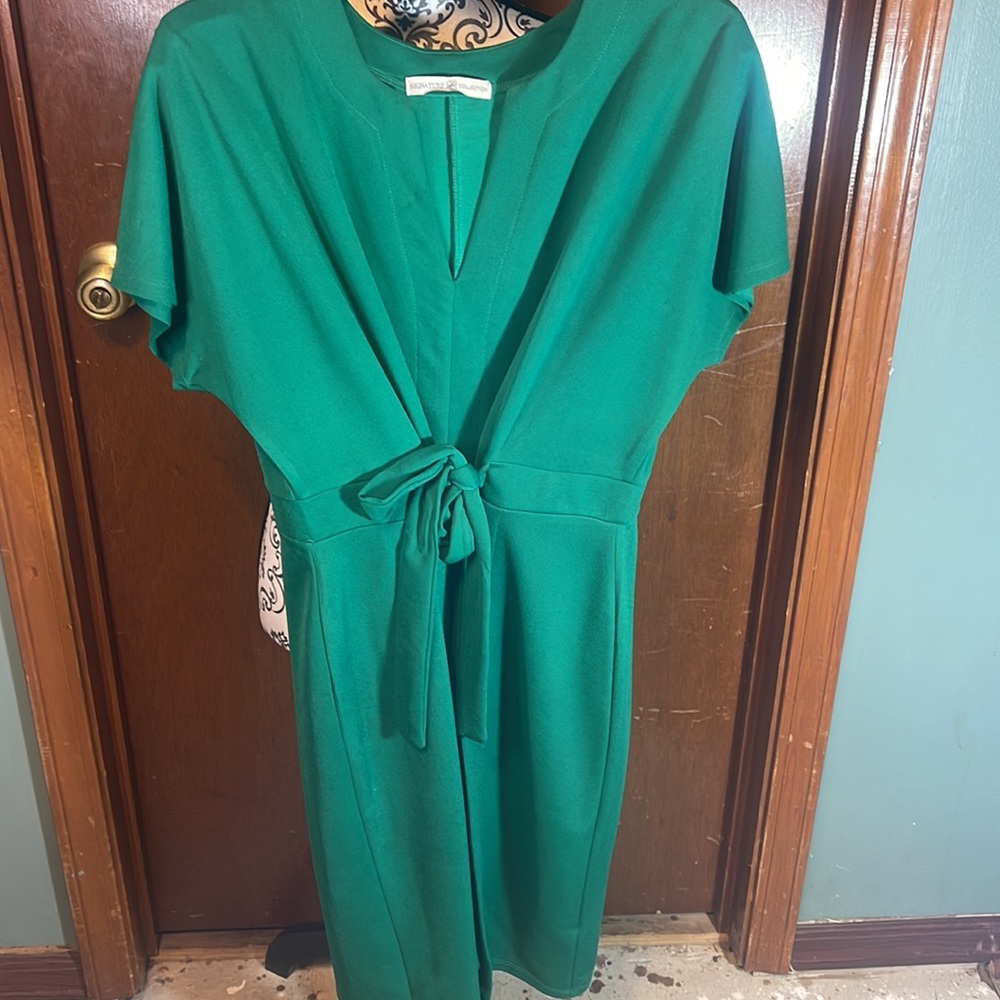 Women green dress